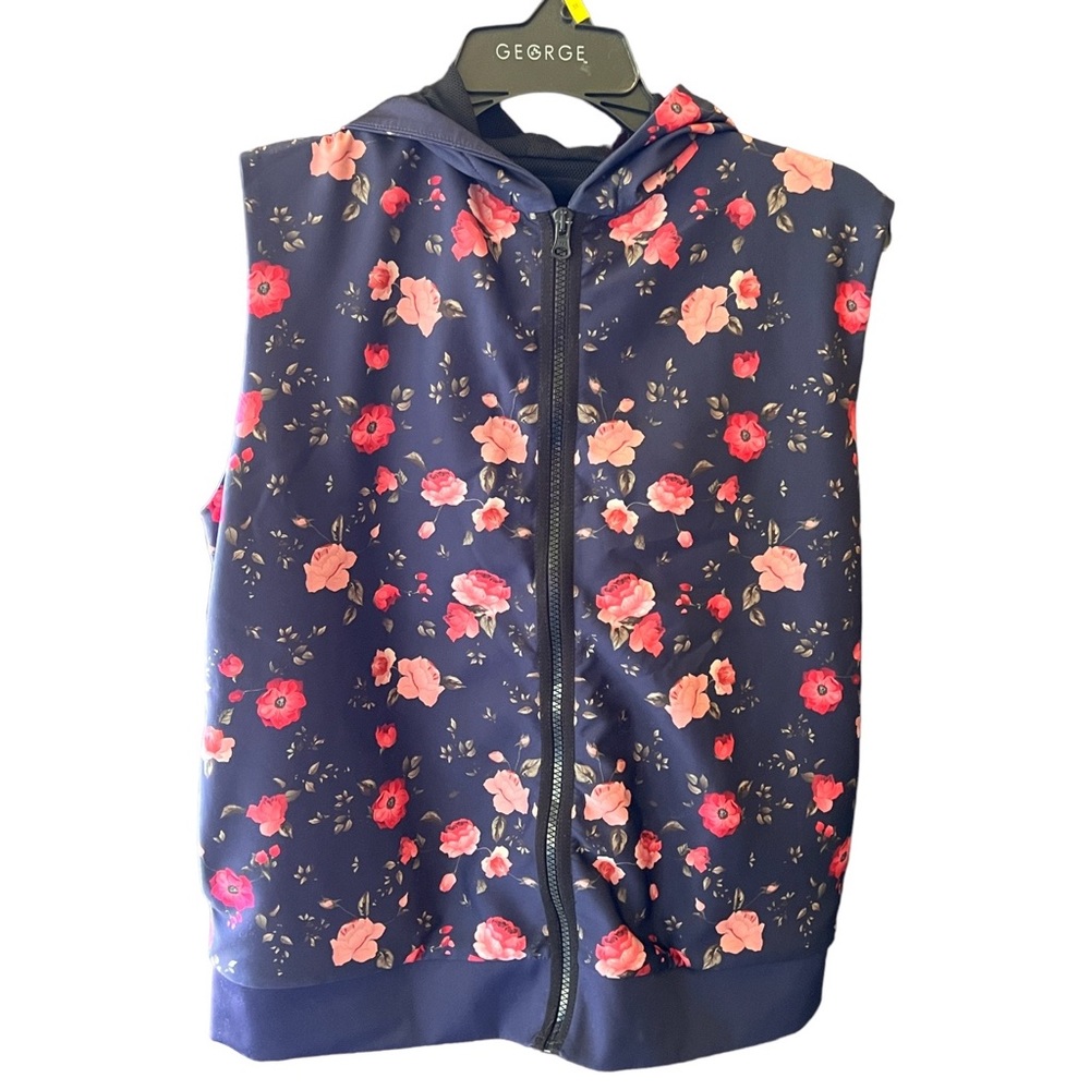 Ultracor Floral Hooded Tennis Vest Size Large EUC